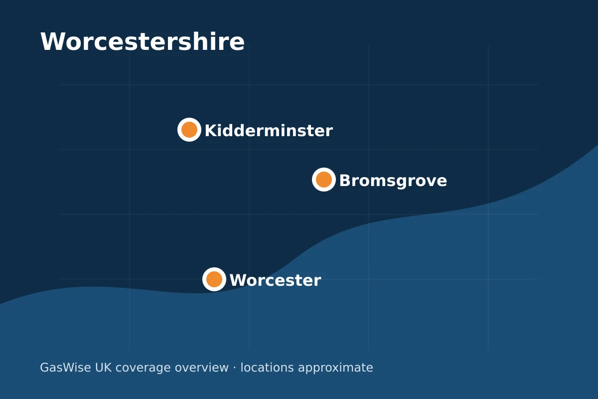 Worcester within the GasWise UK coverage area